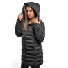 giubbino lungo refrigue DONNA BLACK - 2821O00101 - AKETA vista laterale