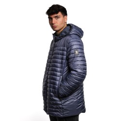 giubbino lungo reversibile refrigue UOMO NAVY - 2811O00150 - FINN vista laterale trapuntata