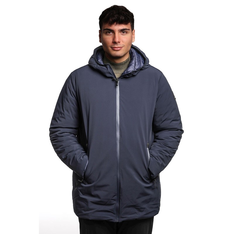 giubbino lungo reversibile refrigue UOMO NAVY - 2811O00150 - FINN vista frontale liscia