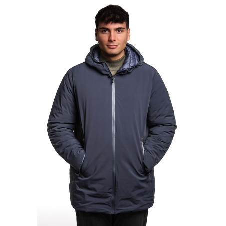 giubbino lungo reversibile refrigue UOMO NAVY - 2811O00150 - FINN vista frontale liscia