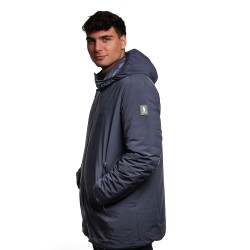 giubbino lungo reversibile refrigue UOMO NAVY - 2811O00150 - FINN vista laterale liscia