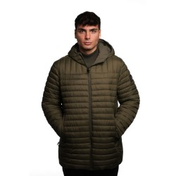 giubbino lungo reversibile refrigue UOMO VERDE MILITARY - 2811O00150 - FINN vista frontale trapuntata