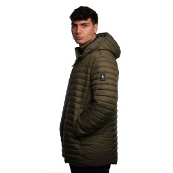 giubbino lungo reversibile refrigue UOMO VERDE MILITARY - 2811O00150 - FINN vista laterale trapuntata