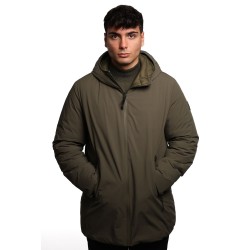 giubbino lungo reversibile refrigue UOMO VERDE MILITARY - 2811O00150 - FINN vista frontale liscia