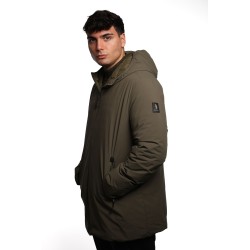 giubbino lungo reversibile refrigue UOMO VERDE MILITARY - 2811O00150 - FINN vista laterale liscia