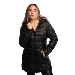 giubbino lungo reversibile refrigue DONNA BLACK - 2821O00071 - SYN vista frontale trapuntata