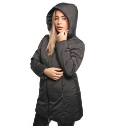 giubbino lungo reversibile refrigue DONNA BLACK - 2821O00071 - SYN vista laterale liscia