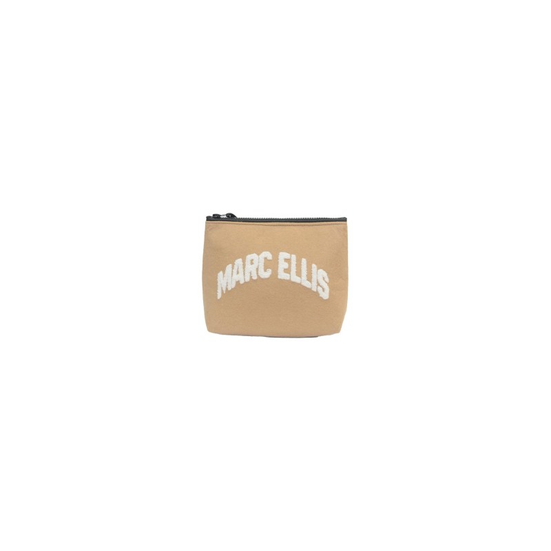 pochette marc ellis DONNA BEIGE DARK TAUPE - BUBY CLOTH CLUTCH vista frontale