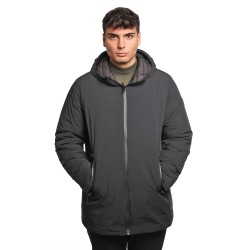 giubbino lungo reversibile refrigue UOMO BLACK - 2811O00150 - FINN vista frontale liscia