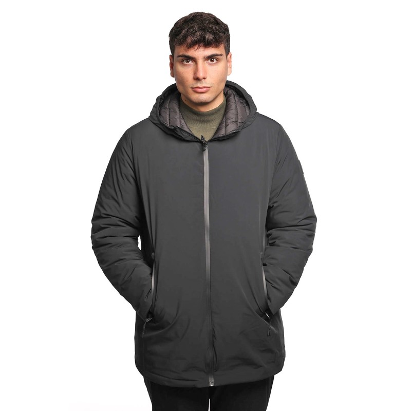 giubbino lungo reversibile refrigue UOMO BLACK - 2811O00150 - FINN vista frontale liscia