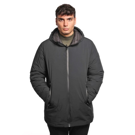 giubbino lungo reversibile refrigue UOMO BLACK - 2811O00150 - FINN vista frontale liscia