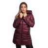giubbino lungo reversibile refrigue DONNA BORGOGNA BURGUNDY - 2821O00071 - SYN vista frontale trapuntata