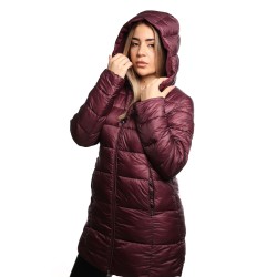giubbino lungo reversibile refrigue DONNA BORGOGNA BURGUNDY - 2821O00071 - SYN vista frontale