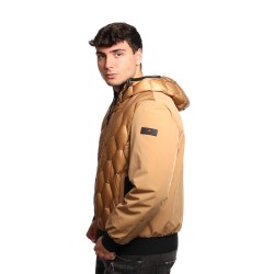giubbino peuterey UOMO CUOIO CHIARO 995 - KOONS KJ BMAT - PEU5207 vista laterale