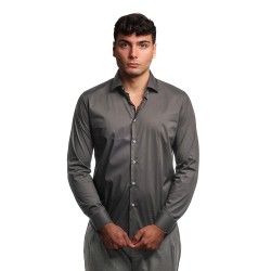 camicia alessandro lamura UOMO NERA 3 - SAM01 vista frontale