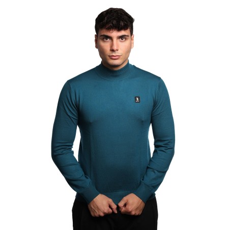 maglioncino refrigue UOMO VERDE PETROLIO POSEIDON - 2811W00186 vista frontale