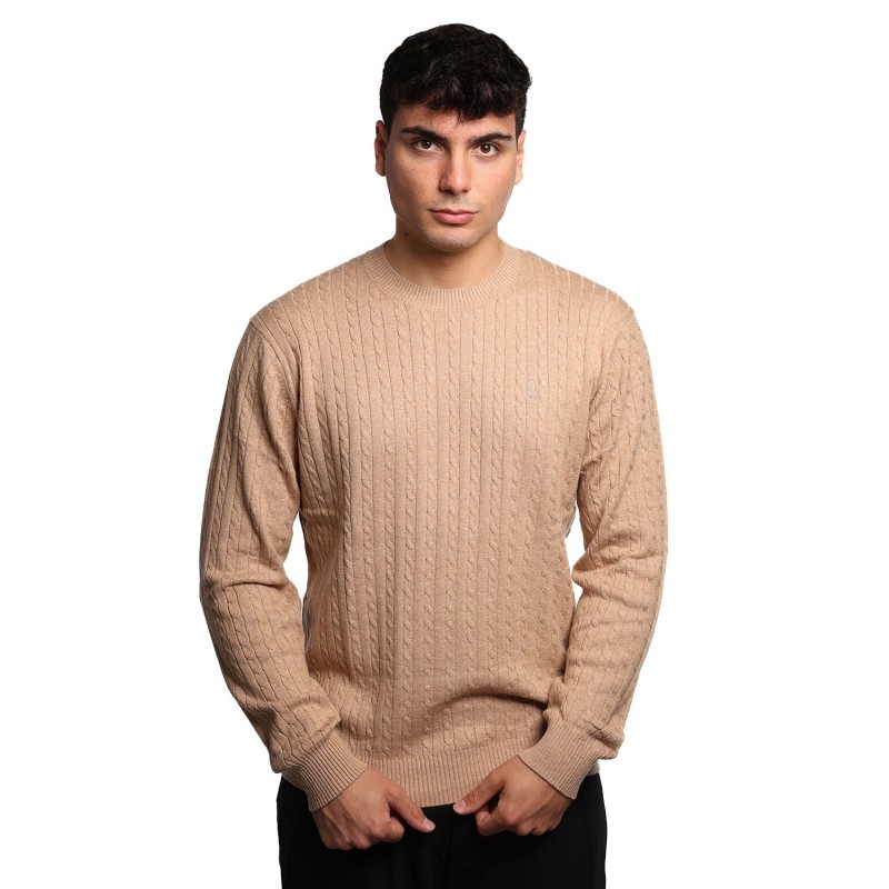 maglioncino refrigue UOMO BEIGE HAVANA - 2811W00160 vista frontale