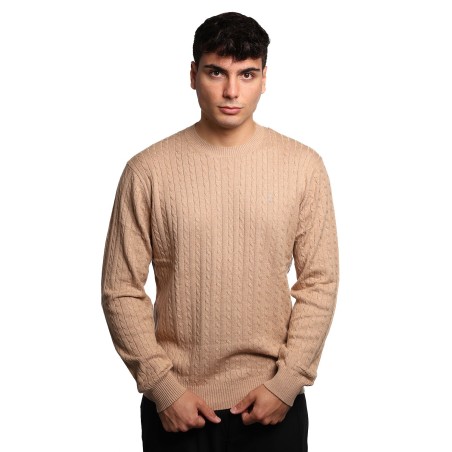 maglioncino refrigue UOMO BEIGE HAVANA - 2811W00160 vista frontale