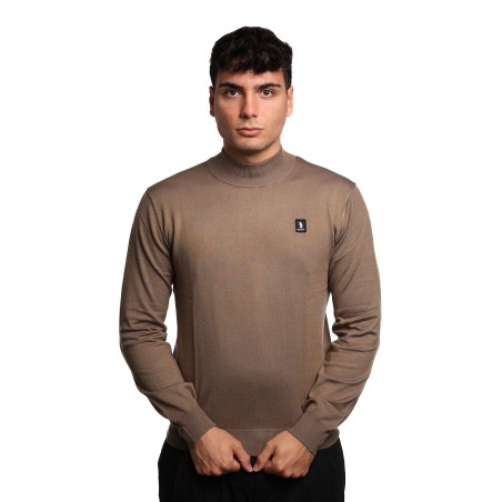 maglioncino refrigue UOMO BEIGE SCURO TAUPE - 2811W00186 vista frontale