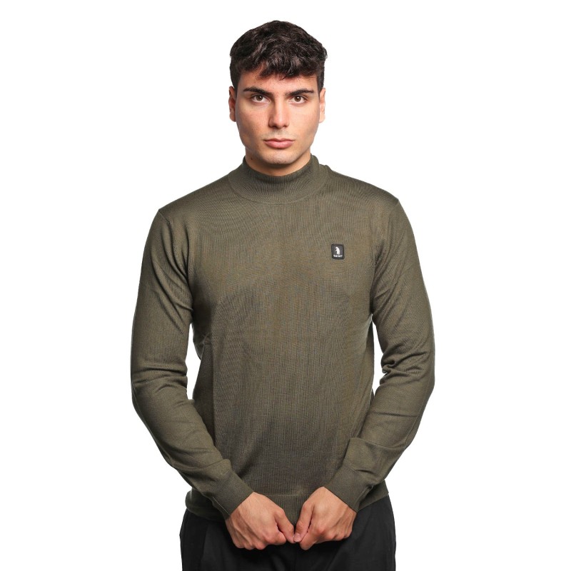 maglioncino refrigue UOMO VERDE MILITARY - 2811W00186 vista frontale
