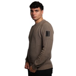 maglione refrigue UOMO BEIGE SCURO TAUPE - 2811W00178 vista laterale