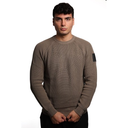 maglione refrigue UOMO BEIGE SCURO TAUPE - 2811W00178 vista frontale