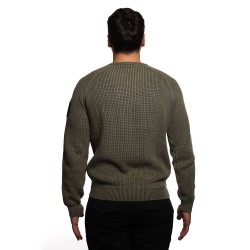 maglione refrigue UOMO VERDE MILITARY - 2811W00178 vista posteriore