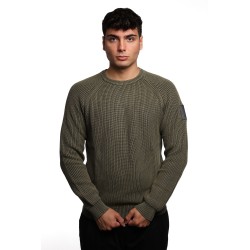 maglione refrigue UOMO VERDE MILITARY - 2811W00178 vista frontale