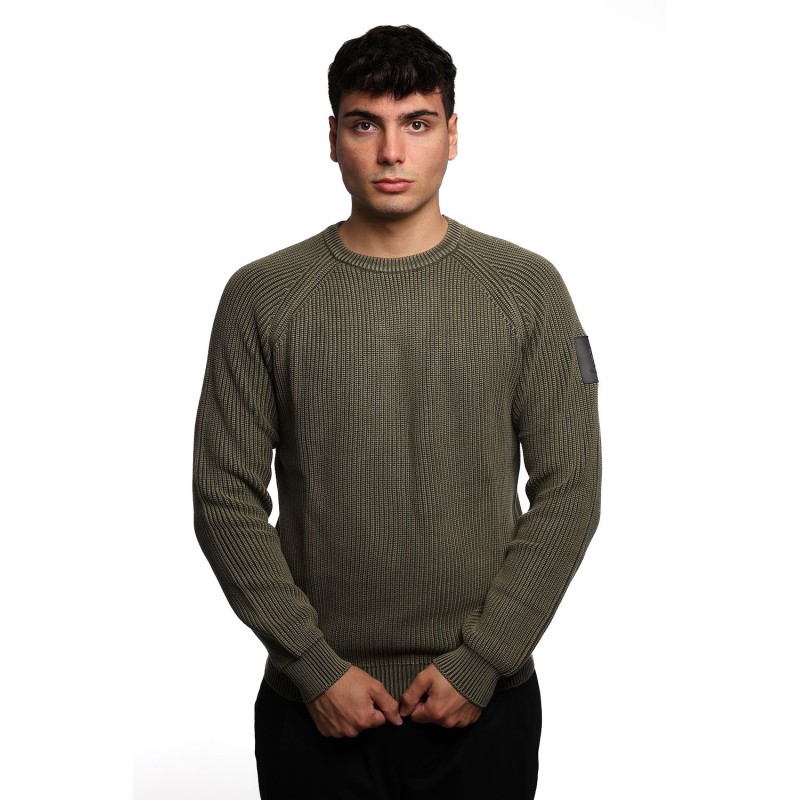 maglione refrigue UOMO VERDE MILITARY - 2811W00178 vista frontale