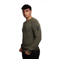 maglione refrigue UOMO VERDE MILITARY - 2811W00178 vista laterale