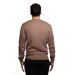 maglioncino refrigue UOMO MARRONE CHIARO TAUPE - 2811W00160 vista posteriore