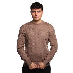 maglioncino refrigue UOMO MARRONE CHIARO TAUPE - 2811W00160 vista frontale