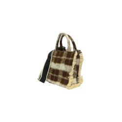 borsa marc ellis DONNA COCOA - BUBY CHECK S vista laterale