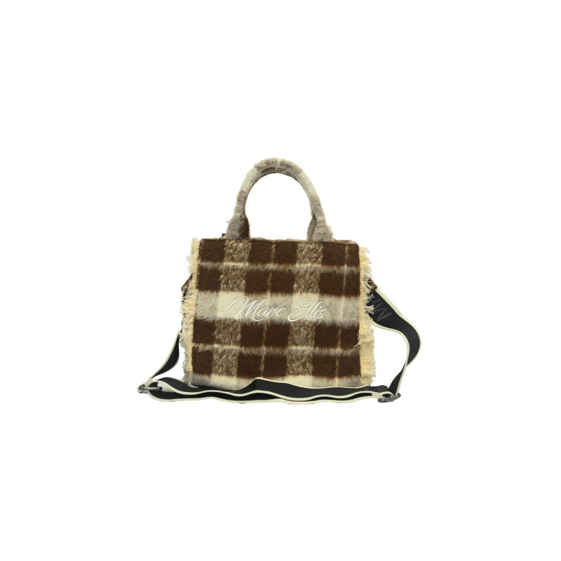 borsa marc ellis DONNA COCOA - BUBY CHECK S vista frontale