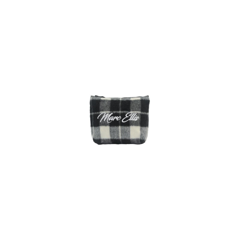 pochette marc ellis DONNA BLACK - BUBY CHECK CLUTCH vista frontale