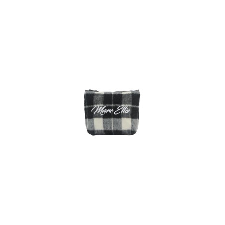 pochette marc ellis DONNA BLACK - BUBY CHECK CLUTCH vista frontale