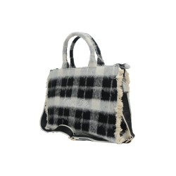 borsa marc ellis DONNA BLACK - BUBY CHECK L vista laterale