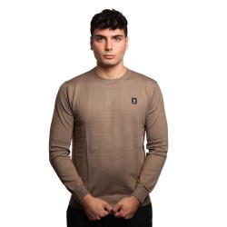maglioncino refrigue UOMO MARRONE FANGO TAUPE - 2811W00156 vista frontale
