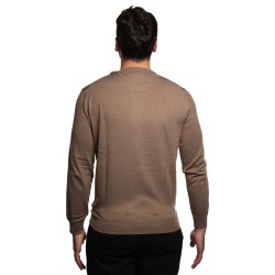 maglioncino refrigue UOMO MARRONE FANGO TAUPE - 2811W00156 vista posteriore