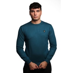 maglioncino refrigue UOMO VERDE PETROLIO POSEIDON - 2811W00156 vista frontale
