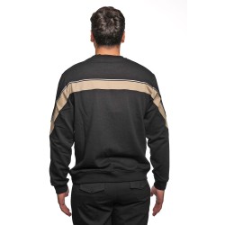 felpa maison 9 paris UOMO NERA E BEIGE - M9MF2541 vista posteriore
