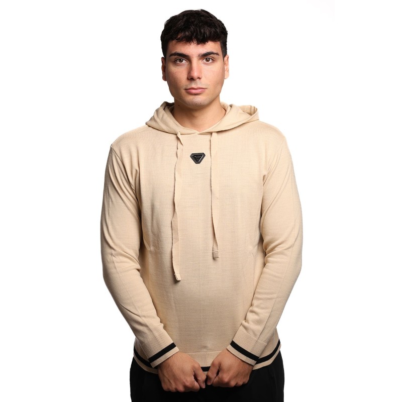 maglioncino maison 9 paris UOMO BEIGE CHIARO - M9ML1337 vista frontale