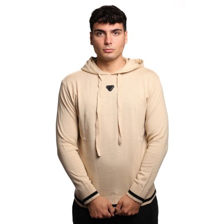 maglioncino maison 9 paris UOMO BEIGE CHIARO - M9ML1337 vista frontale