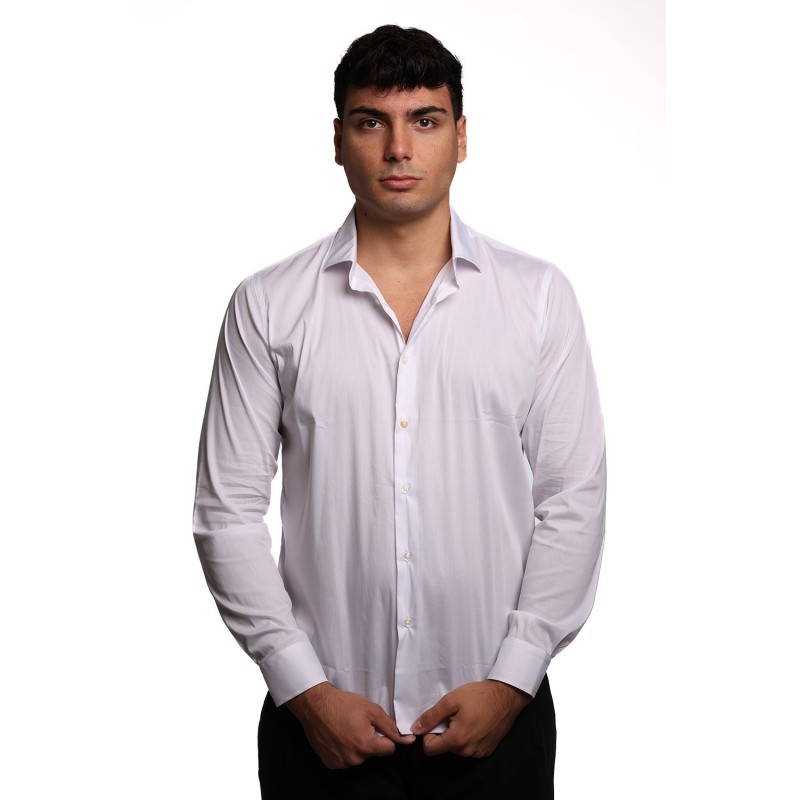 camicia alessandro lamura UOMO BIANCA 1 - SAM01 vista frontale