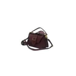 borsa marc ellis DONNA BURGUNDY E GOLD - KOURTNEY M DO vista laterale