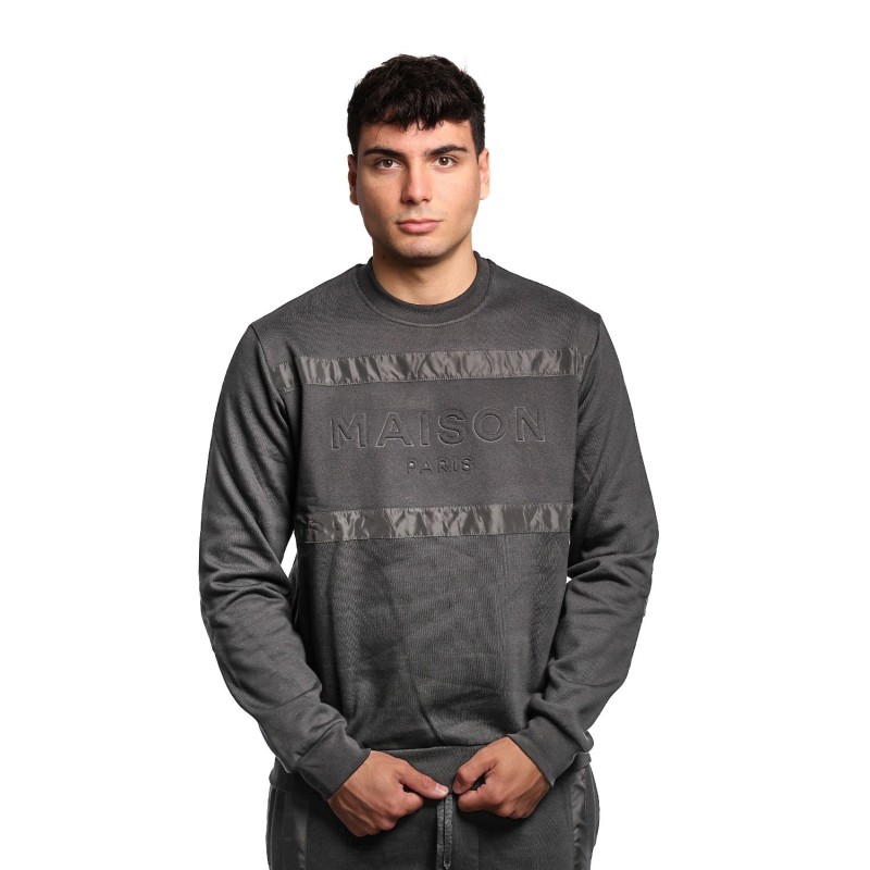 felpa maison 9 paris UOMO NERO/NERO - M9MF2563 vista frontale