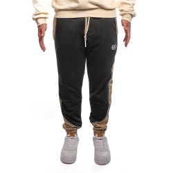 pantalone tuta maison 9 paris UOMO NERO E BEIGE - M9P4407 vista frontale