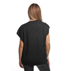 maglione a gilet jijil DONNA 002 NERO - JPI25MK009 vista posteriore