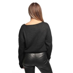maglione jijil DONNA 002 NERO - JPI25MK030 vista posteriore