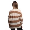 cardigan sun68 DONNA BEIGE E PANNA 1731 DESERTO/BIANCO PANNA - K45265 vista posteriore